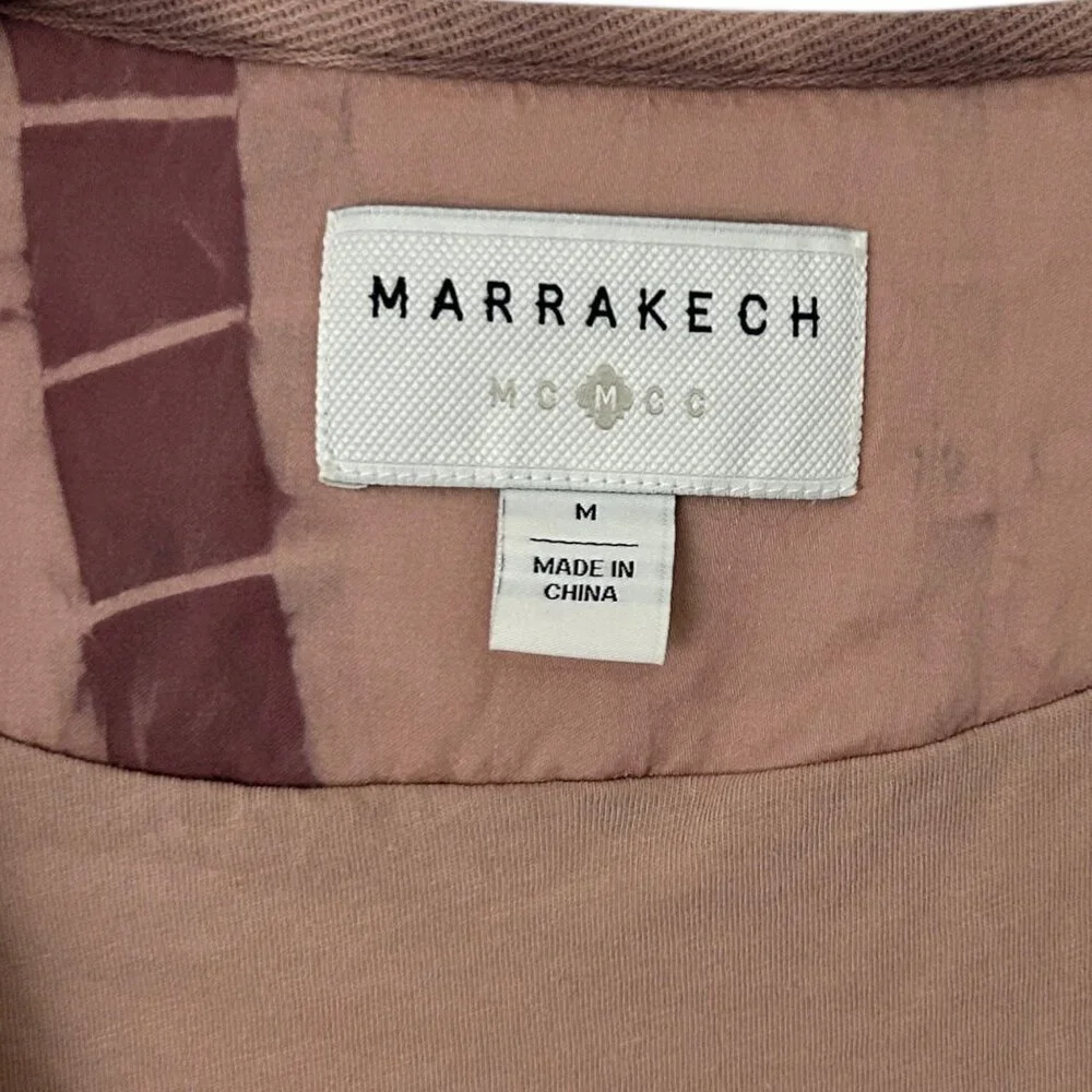 Marrakech Anthropologie Soft Quilted Tie Dye Bomber Moto Jacket NWT (M)